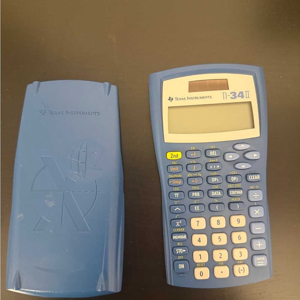 Texas Instruments TI-34 II Blue Scientific Calculator